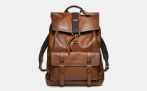 <p>A <a rel="nofollow noopener" href="http://www.travelandleisure.com/style/travel-bags/stylish-leather-backpacks" target="_blank" data-ylk="slk:leather backpack;elm:context_link;itc:0;sec:content-canvas" class="link ">leather backpack</a> like this stylish <a rel="nofollow noopener" href="https://click.linksynergy.com/fs-bin/click?id=93xLBvPhAeE&subid=0&offerid=448423.1&type=10&tmpid=9553&RD_PARM1=http%253A%252F%252Fwww.coach.com%252Fcoach-mens-leather-backpacks-bleecker-backpack-in-leather%252F70786.html&u1=TL_WomensBackpacks_KFApr17" target="_blank" data-ylk="slk:design by Coach;elm:context_link;itc:0;sec:content-canvas" class="link ">design by Coach</a> is great for travel, and the rugged leather will only get better with age.</p>