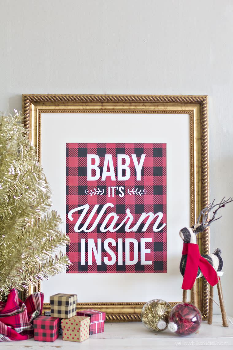 Printable 'Baby, It's Warm Inside' Artwork