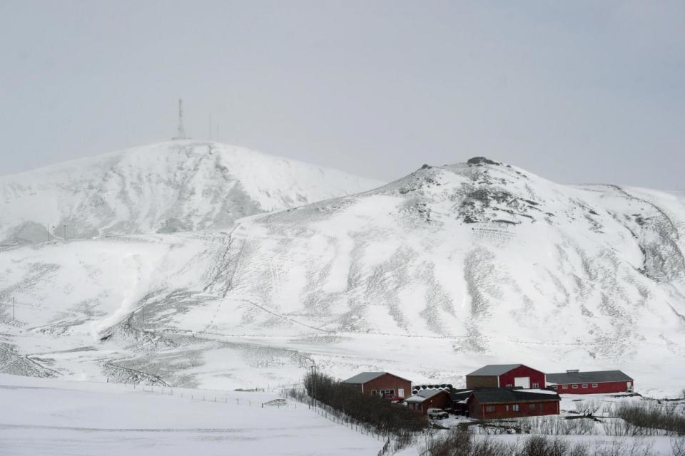 An Icelandic farm at the base of the Myrdalsjokull glacier, which is part of the ice cap sealing the Katla volcano (AFP/Getty Images)