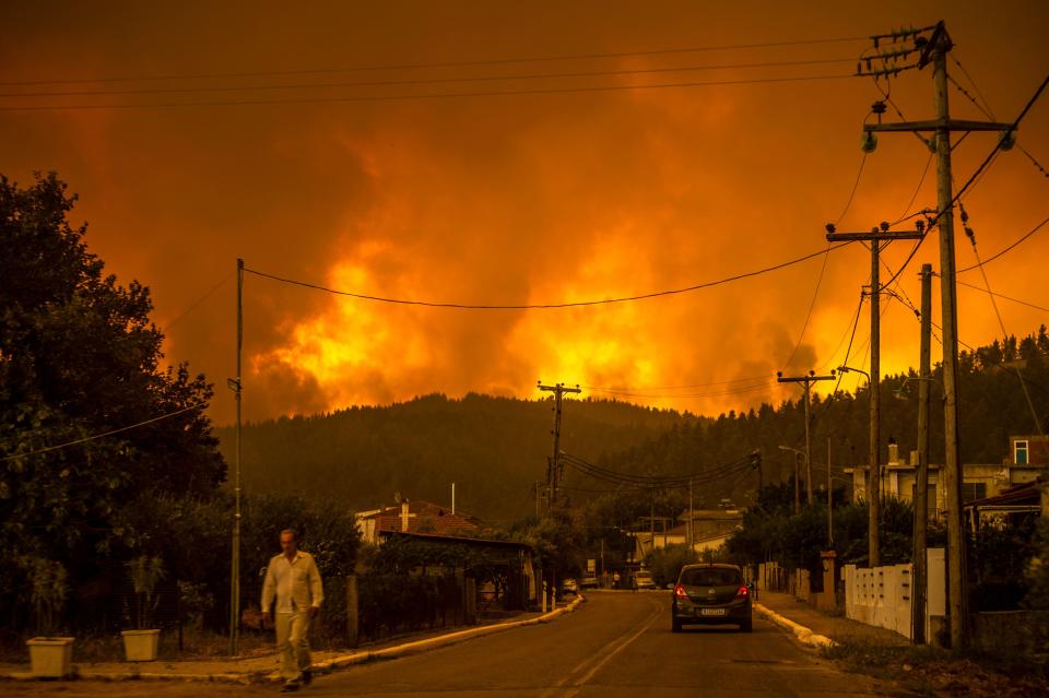 Image: Wildfire in Gouves, Greece (Angelos Tzortzinis / AFP - Getty Images)