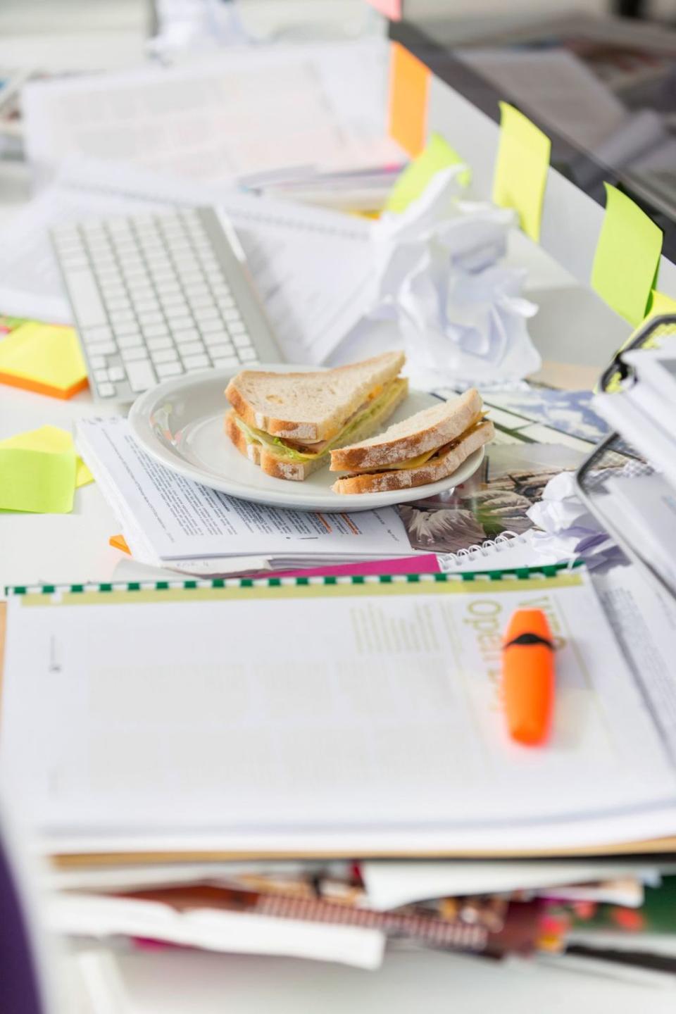 Eating lunch at your desk