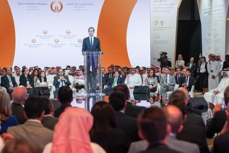 White House senior adviser Jared Kushner speaks at the "Peace to Prosperity" conference in Manama