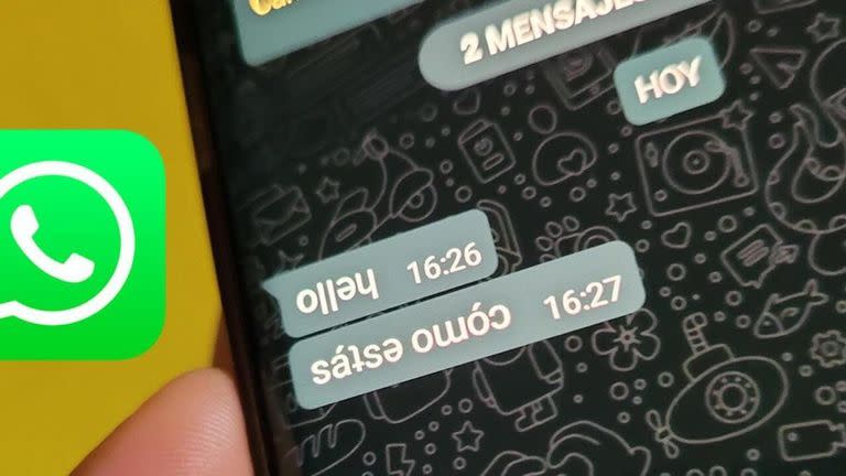 Así quedan las letras invertidas en tu conversación de WhatsApp