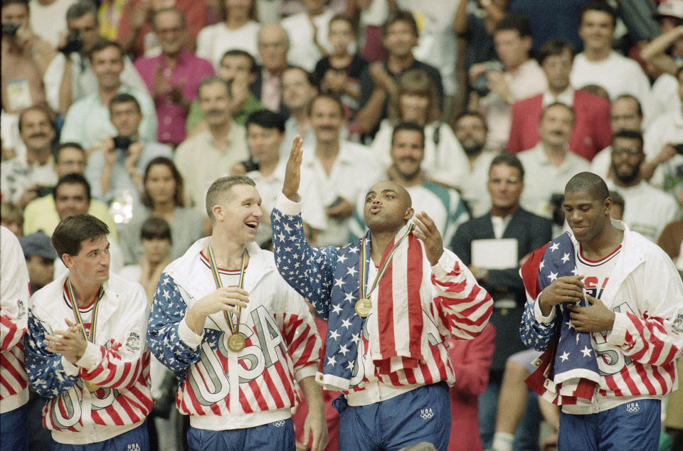 Chris Mullin（圖左2）. (AP Photo/John Gaps III)