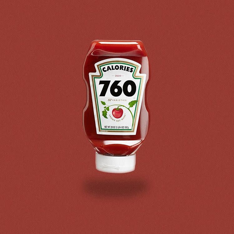 Ketchup zu den Pommes? Jetzt vielleicht nicht mehr. In einer Heinz-Flasche sind stolze 760 Kalorien drin.