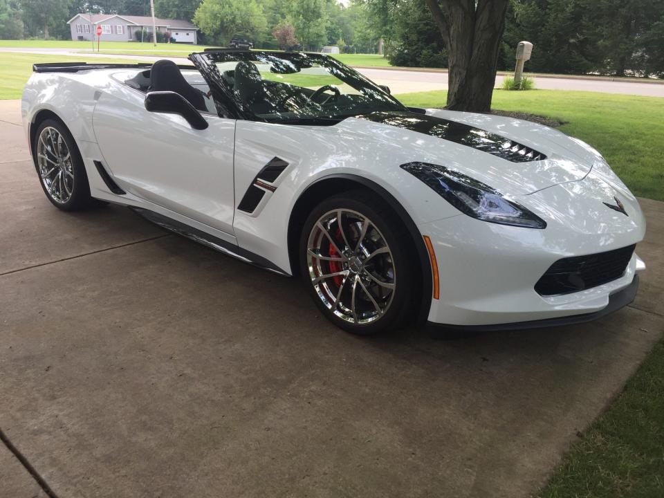 Jim H. asked to use his full name. This is his 2017 Chevrolet Corvette Grand Sport. He had to replace all four rims on it at a cost of nearly $5,000. He won reimbursement through the Better Business Bureau, he said.