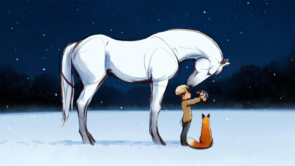 動畫《男孩、鼴鼠、狐狸與馬》改編自全球暢銷超過數百萬本的繪本。（圖／Apple TV+）