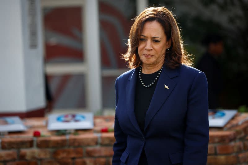 FILE PHOTO: U.S. Vice President Kamala Harris meets with gun violence victims in Parkland