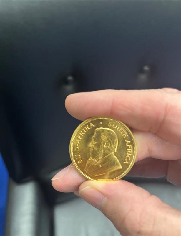 A rare gold coin, a South African Krugerrand, donated at a Kroger in St. Clair Shores, helps to support The Salvation Army of Metro Detroit's 2023 Red Kettle Christmas Campaign.