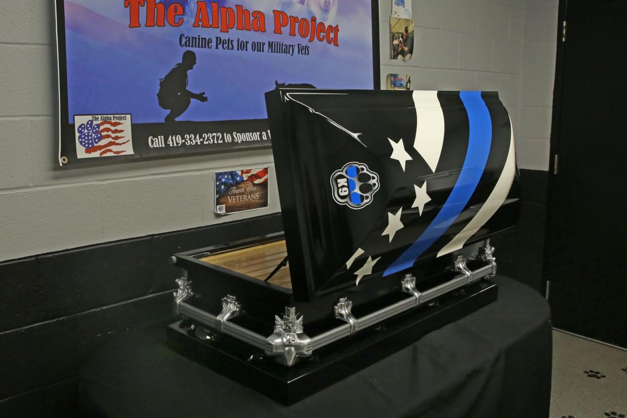 Sandusky Co. dog warden Kelly Pocock, her family and others have created a special K9 casket to use  for memorials with the death of a K9 officer.