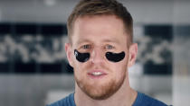 <p> Football players are known for wearing grease paint under their eyes to prevent glare during a game, but what if it doubled as a rejuvenating skin product? That is the conceit of a faux ad for Olay Eye Black, endorsed by then Houston Texans defensive lineman, J.J. Watt. </p>