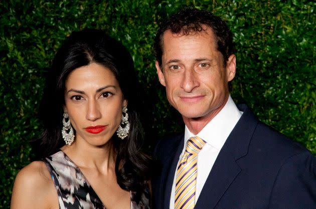 Huma Abedin and Anthony Weiner attended a fashion awards event in an undated photo. (Photo: Lars Niki via Getty Images)