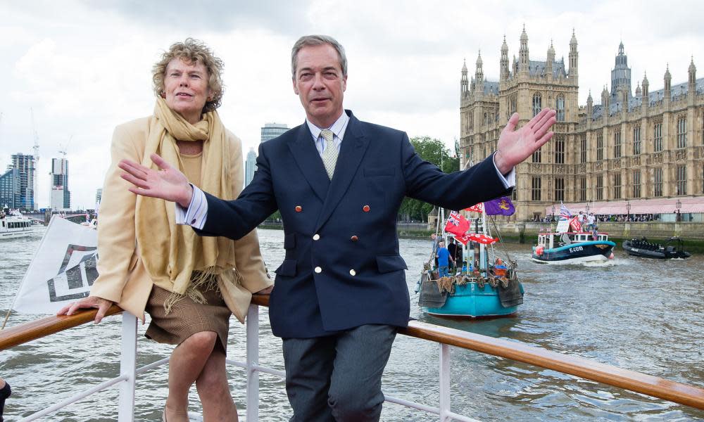 Kate Hoey with Nigel Farage during the referendum campaign. 