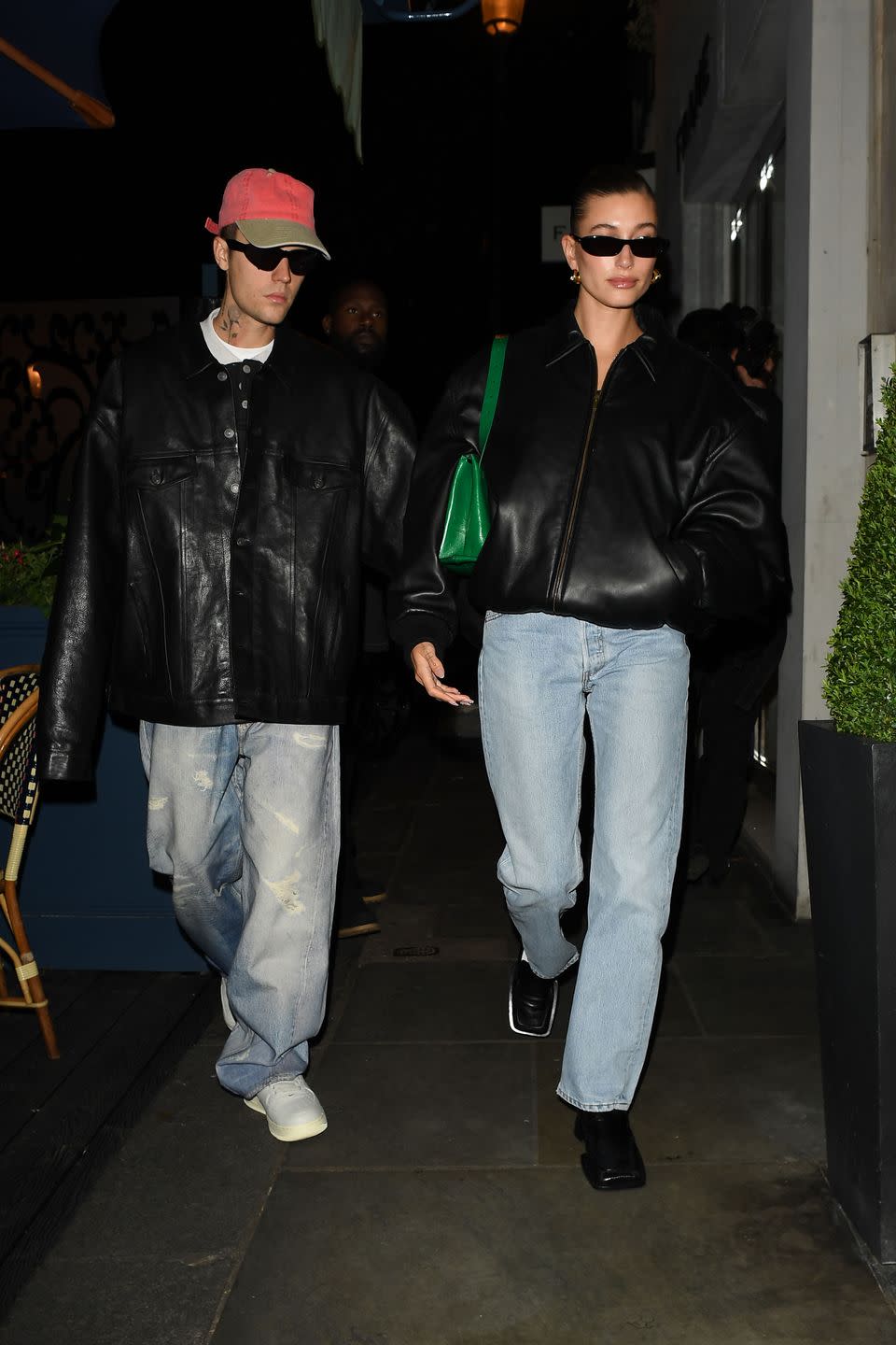 london, united kingdom may 16 hailey bieber and justin bieber is seen at daphnes restaurant on may 16, 2023 in london, united kingdom photo by megagc images