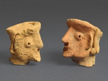 Human head figurines found at Tel Motza