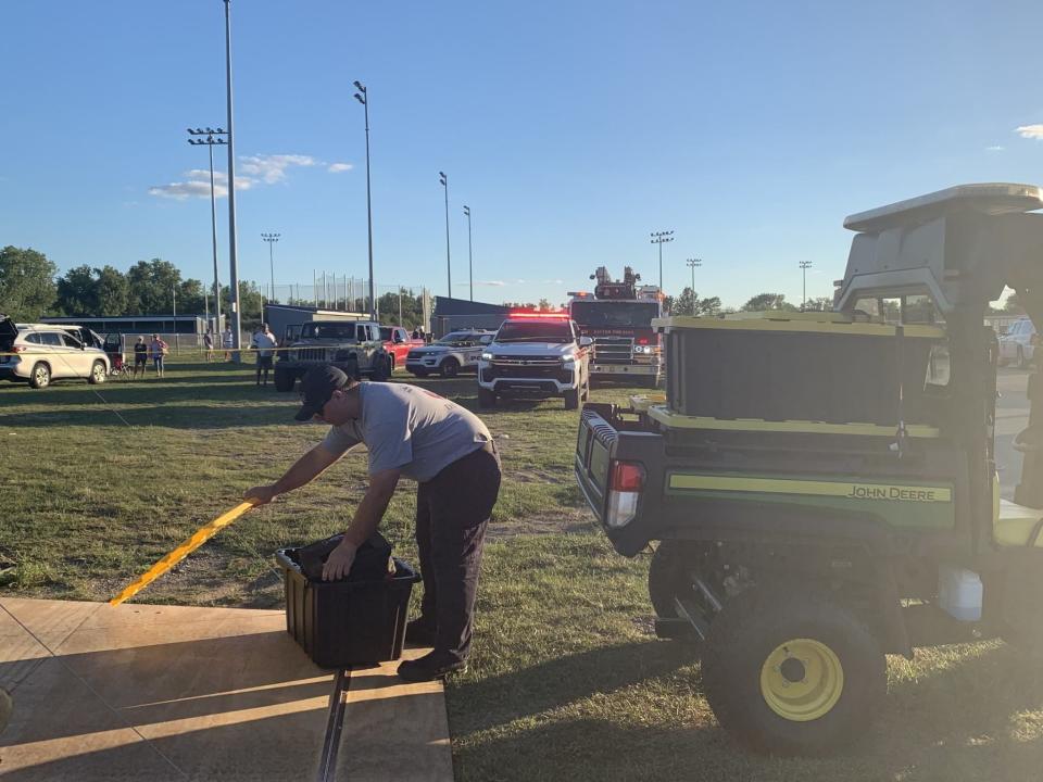 Search and rescue crews are conducting a water rescue in Dayton Sunday night.