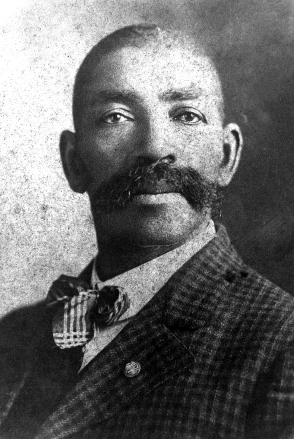The real Marshal Bass Reeves, believed to be the first Black U.S. Marshal in the old west. He is the great-great-great grandfather of former Peoria Rivermen enforcer Ryan Reaves.