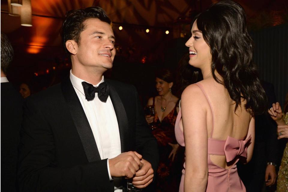 Loved up: Orlando Bloom and Katy Perry recently reunited (Kevin Mazur/Getty Images)