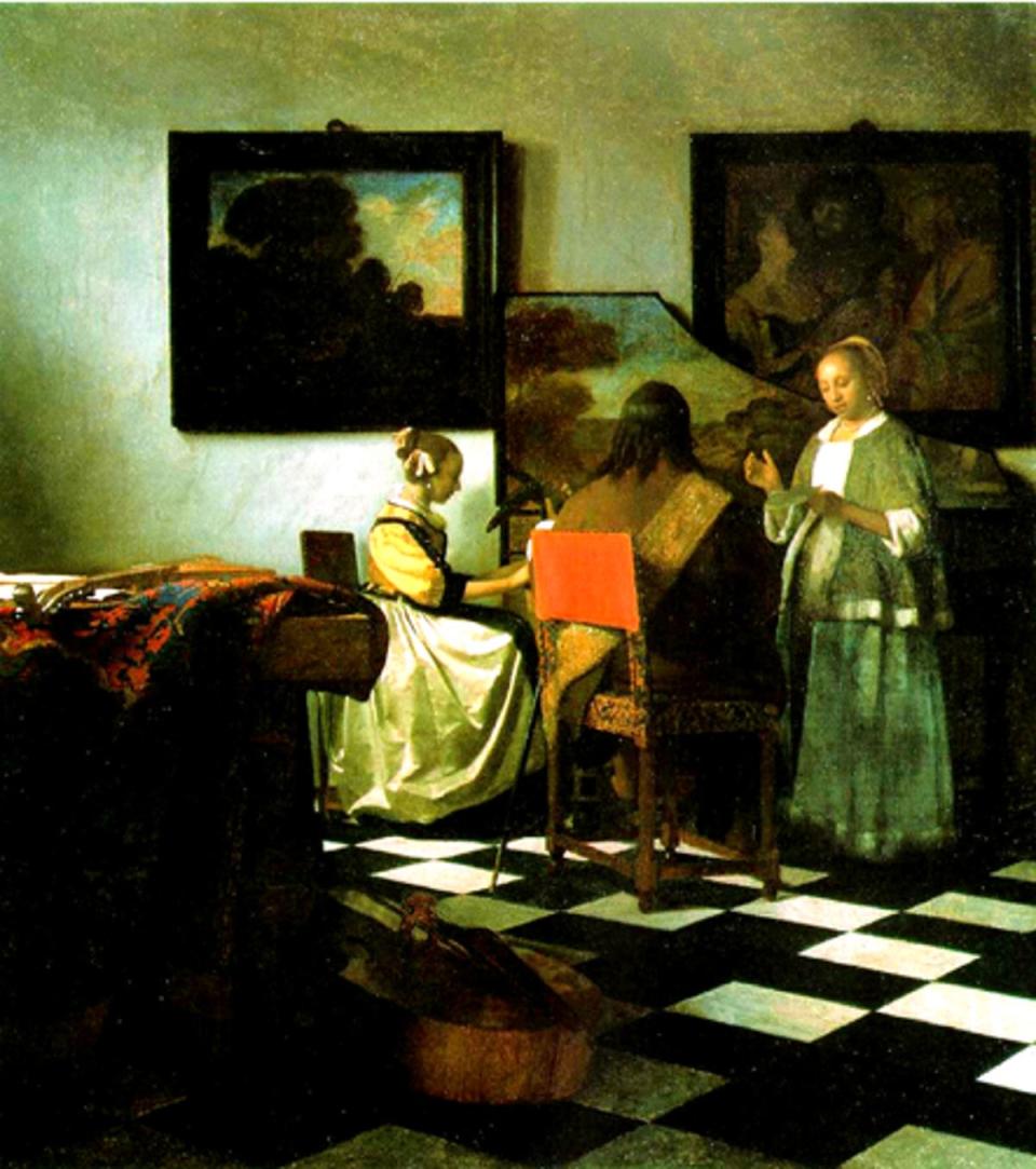 Johannes Vermeer’s “The Concert” was stolen by the thieves and has not publicly been seen since (Isabella Stewart Gardner Museum)