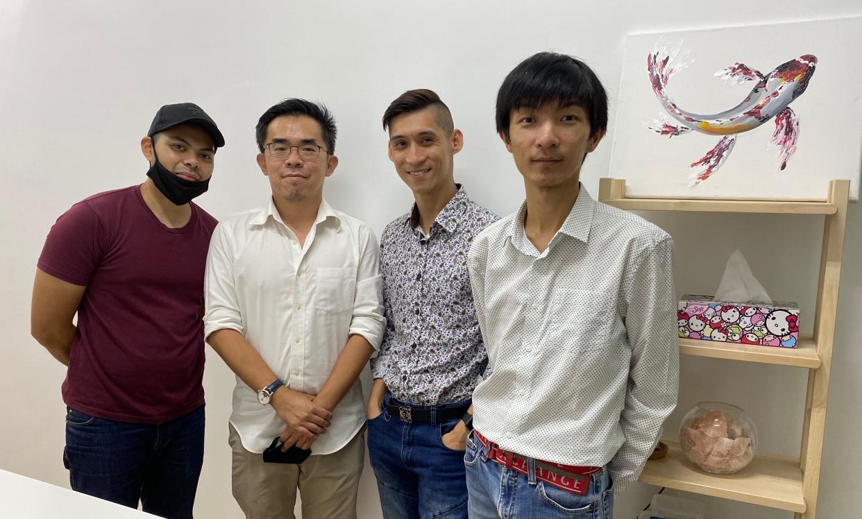 (From left) Syed Hafizudin Chishty, James Chan, Dennis Chua and Jerome Teo have set up a car consignment company amid the COVID-19 pandemic. (PHOTO: Chia Han Keong/Yahoo News Singapore)