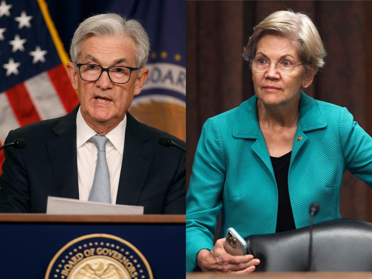 Elizabeth Warren says Jerome Powell needs to come back from vacation