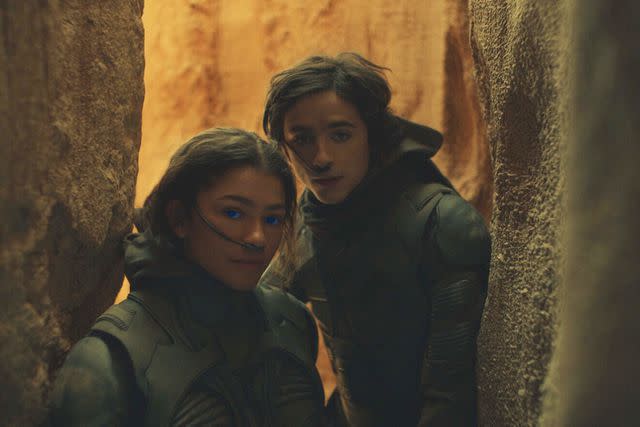 Warner Bros/Moviestore/Shutterstock Zendaya and Timothée Chalamet in 'Dune,' 2021