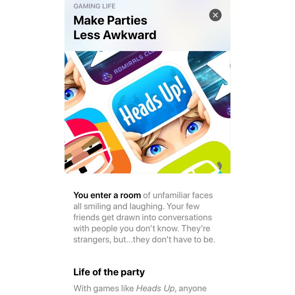 The App Store now provides editorials on particular apps and app collections.