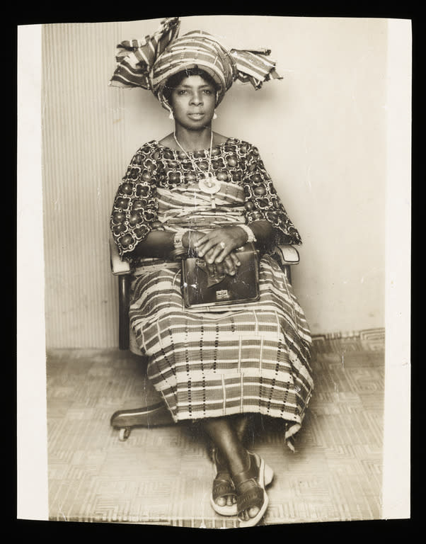 One image in the book features Esther Suwaola, in Akure, Ondo, Nigeria, 1960. - Credit: © Victoria and Albert Museum