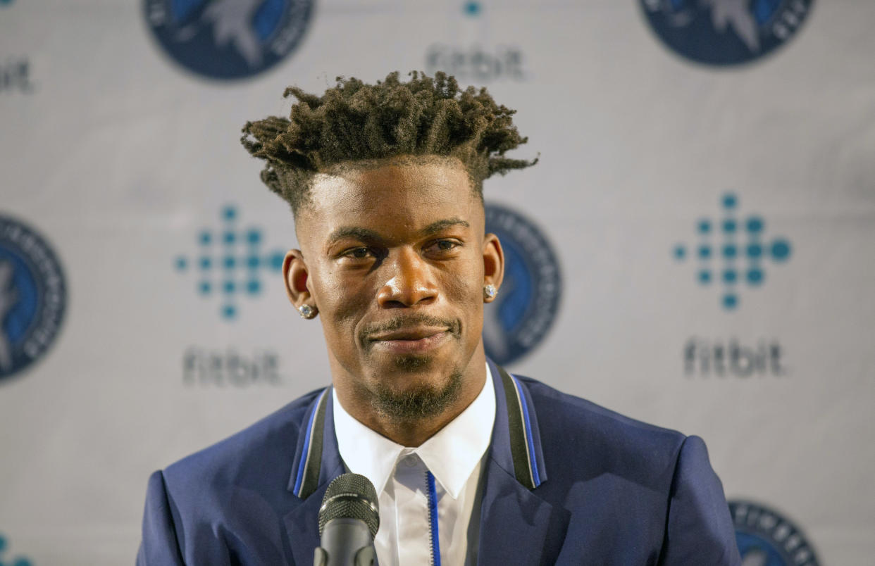 Jimmy Butler got jokes. (AP)