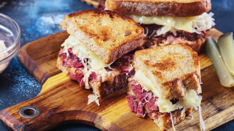 Grilled cheese with beef