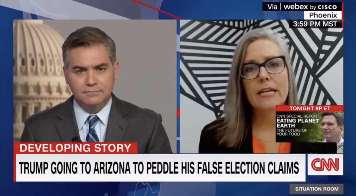 Arizona secretary of state Katie Hobbs says former president Donald Trump should ‘move on’ from his election loss (CNN)