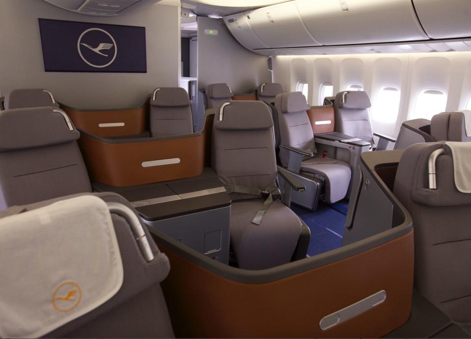 Inside Lufthansa's Boeing 747-8i.