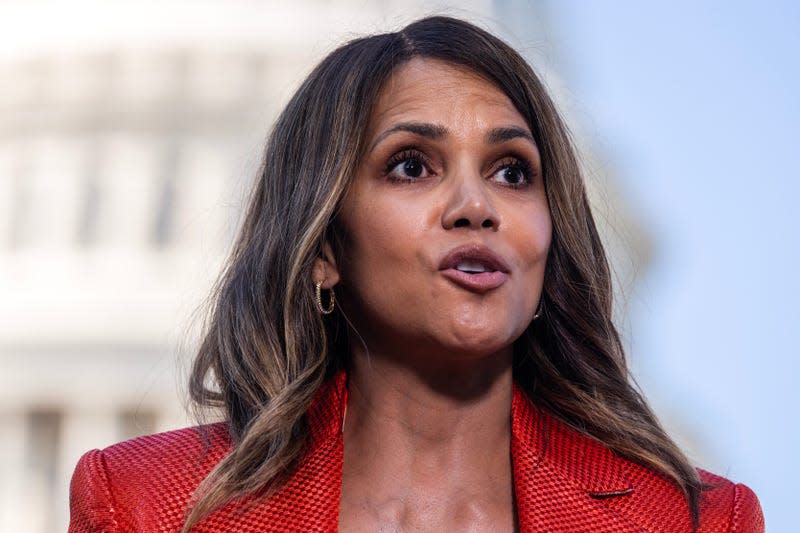 Halle Berry arrives speaks during a news conference on bipartisan legislation to raise federal research on menopause and women’s midlife health, outside the U.S. Capitol on Thursday, May 2, 2024. - Photo: Tom Williams/CQ-Roll Call (Getty Images)