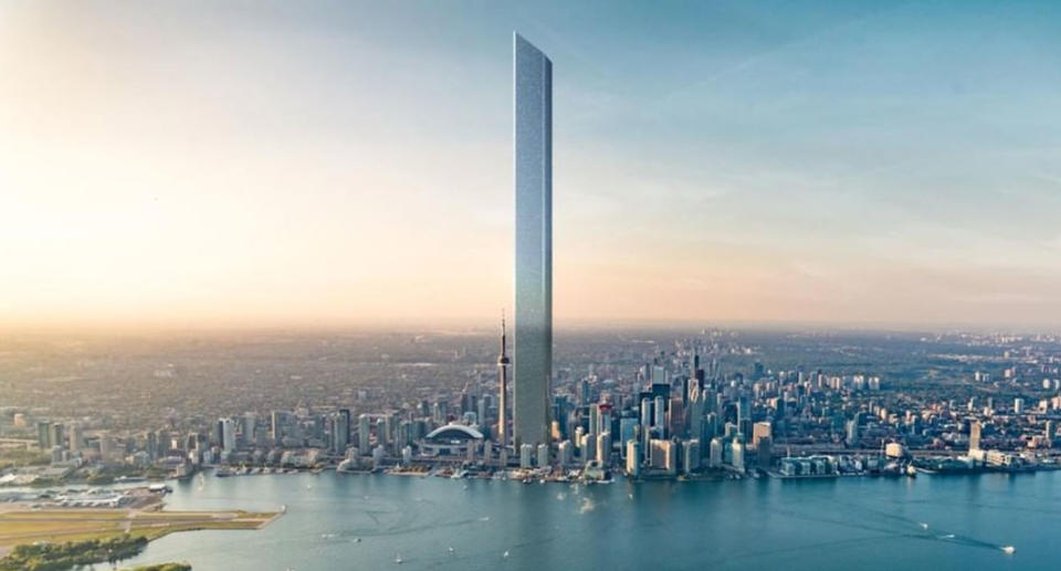 A design of the Unignorable Tower in Toronto's CBD. 