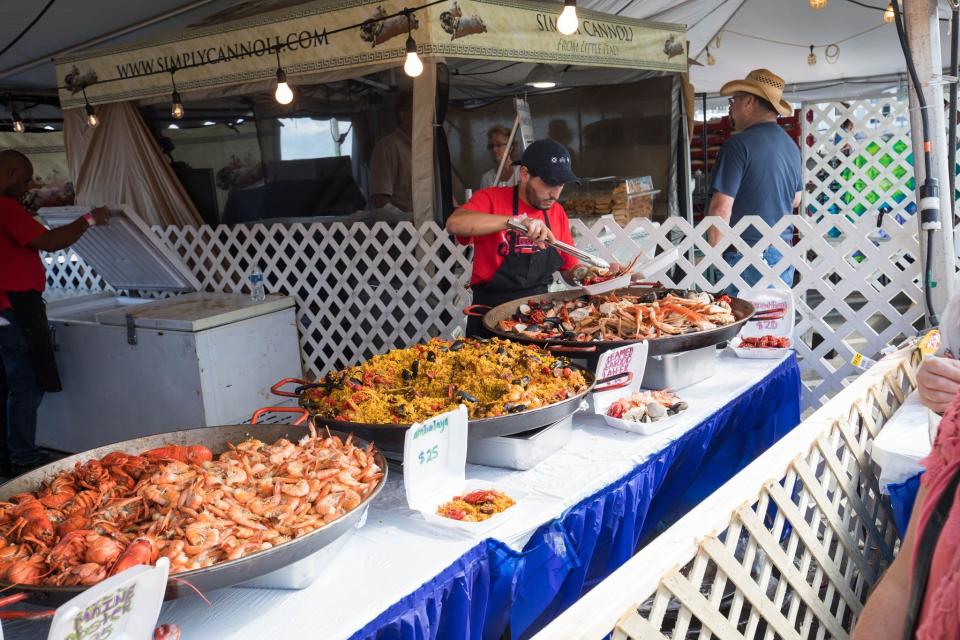 The Hampton Beach Seafood Festival will feature 38 different food vendors.  Returning favorites include Ray's Seafood, Old Salt and Brown's Lobster Pound, with their handmade onion rings and native fresh fried clams.