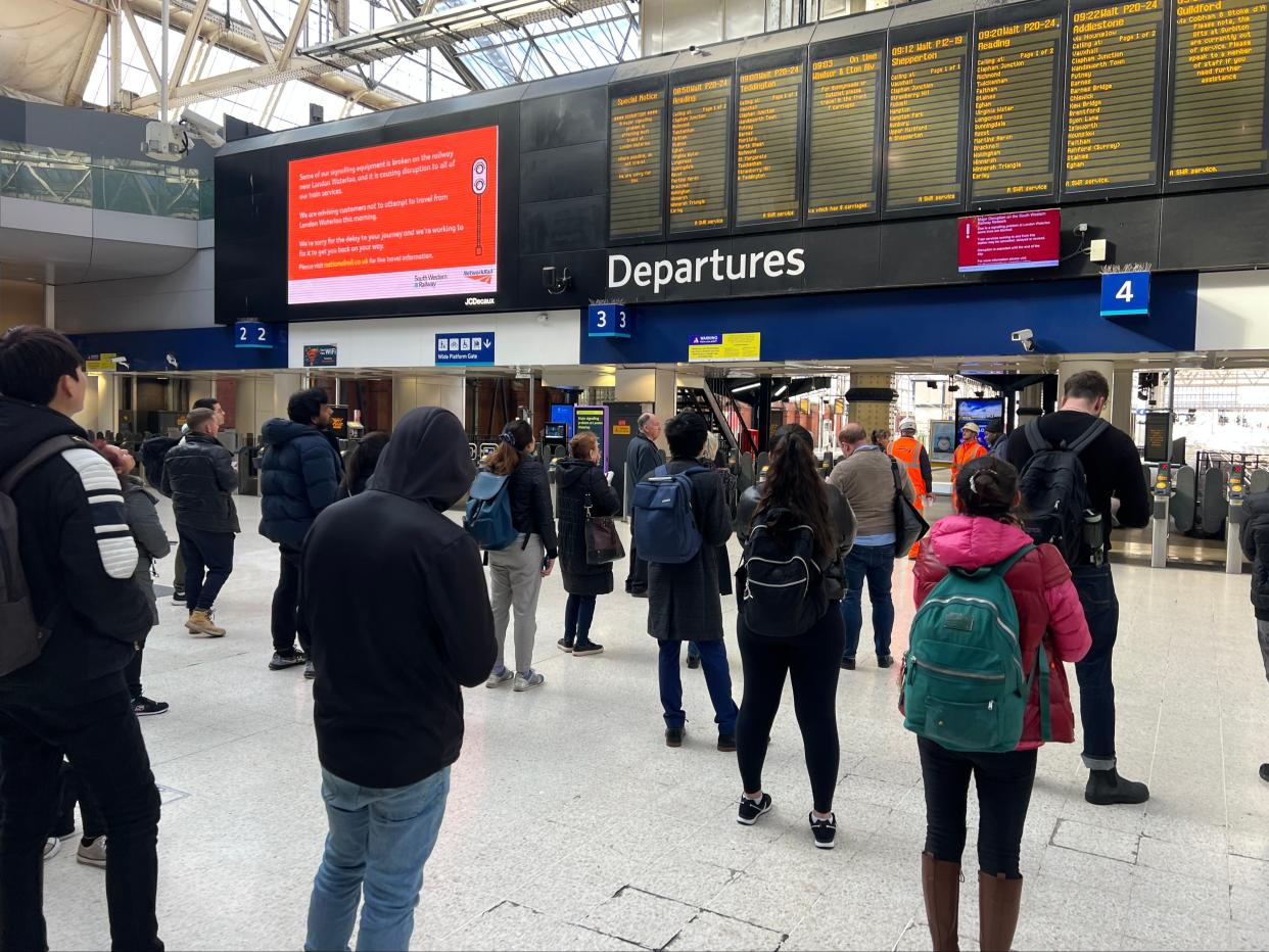 Passengers told not to travel at Waterloo (Simon Calder/The Independent)