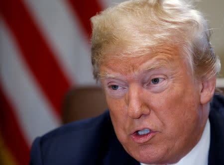 FILE PHOTO: U.S. President Donald Trump participates in a cabinet meeting at the White House in Washington, U.S., July 18, 2018. REUTERS/Leah Millis