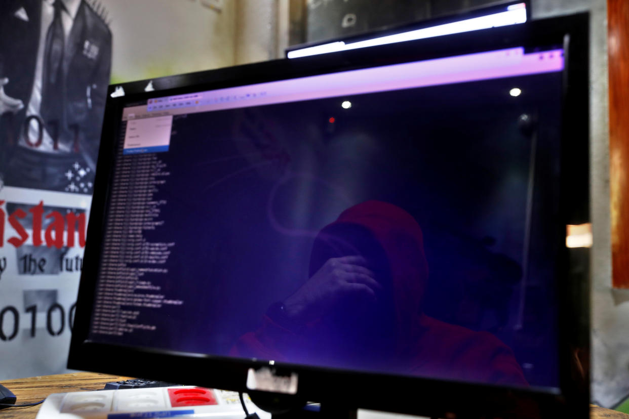 Smart products A man is reflected in a monitor as he takes part in a training session at Cybergym, a cyber-warfare training facility backed by the Israel Electric Corporation, at their training center in Hadera, Israel   July 8, 2019. REUTERS/Ronen Zvulun