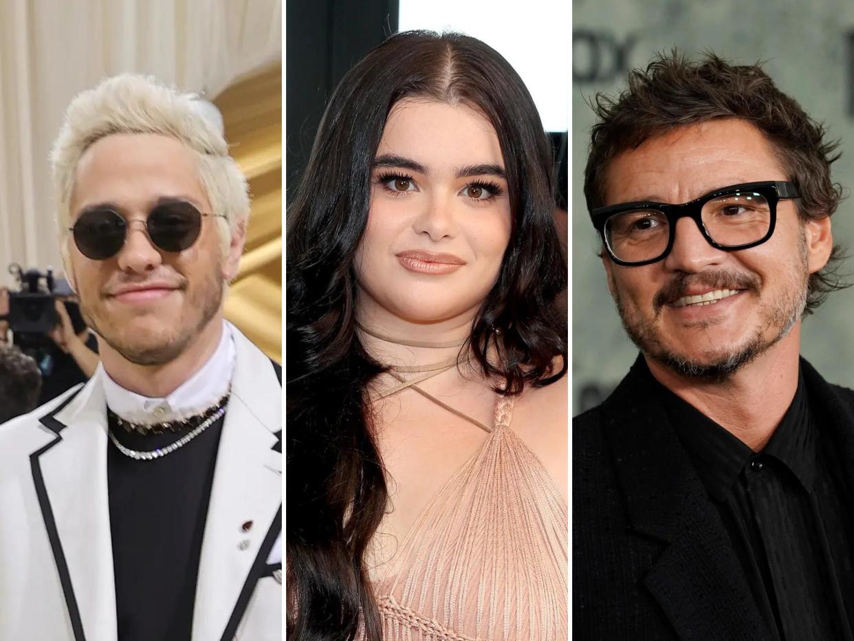 pete davidson, barbie ferreira, and pedro pascal