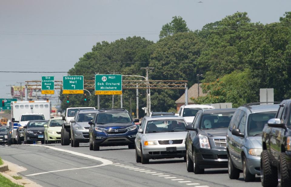 Traffic along Route 1 in Rehoboth Beach. The highway now connects Rehoboth to Bethany Beach.