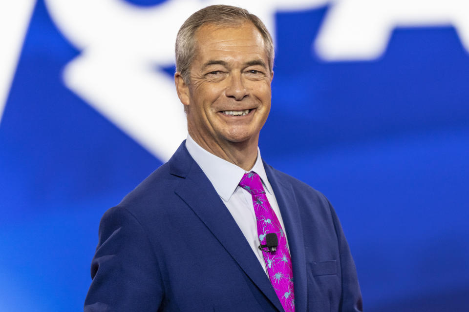 TEXAS, USA - AUGUST 06: Nigel Farage speaks during CPAC Texas 2022 conference at Hilton Anatole in Dallas, TX on August 6, 2022. (Photo by Lev Radin/Anadolu Agency via Getty Images)