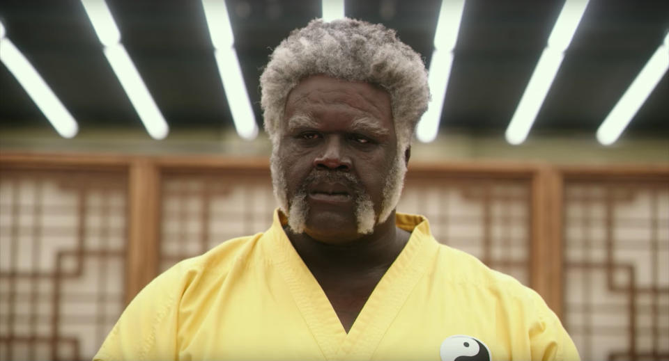 “Kazaam” star Shaquille O’Neal stars alongside Kyrie Irving in the “Uncle Drew” movie. (Screen shot)