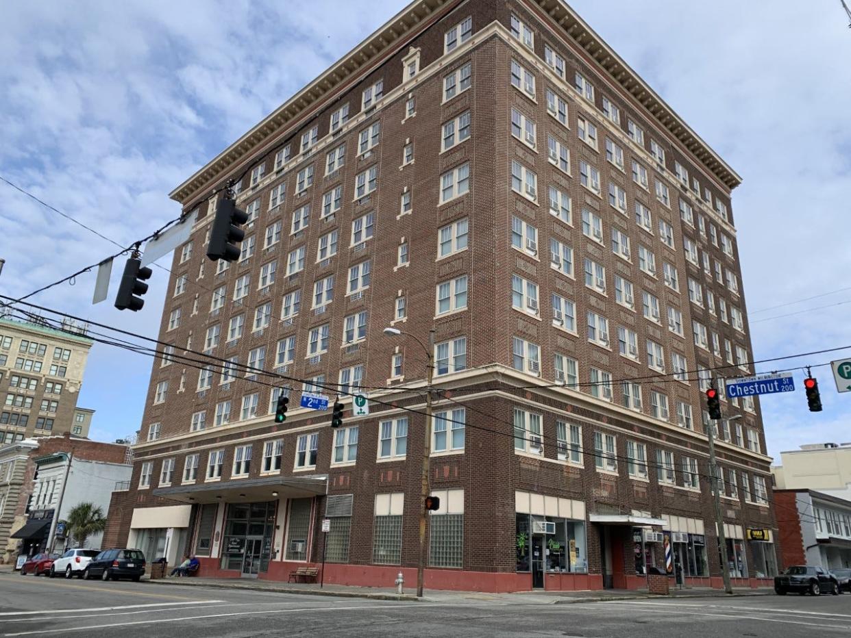 The Cape Fear Hotel Apartments in downtown Wilmington. Opened in 1925, it was built as a hotel to handle overflow businesses from other downtown hotels.