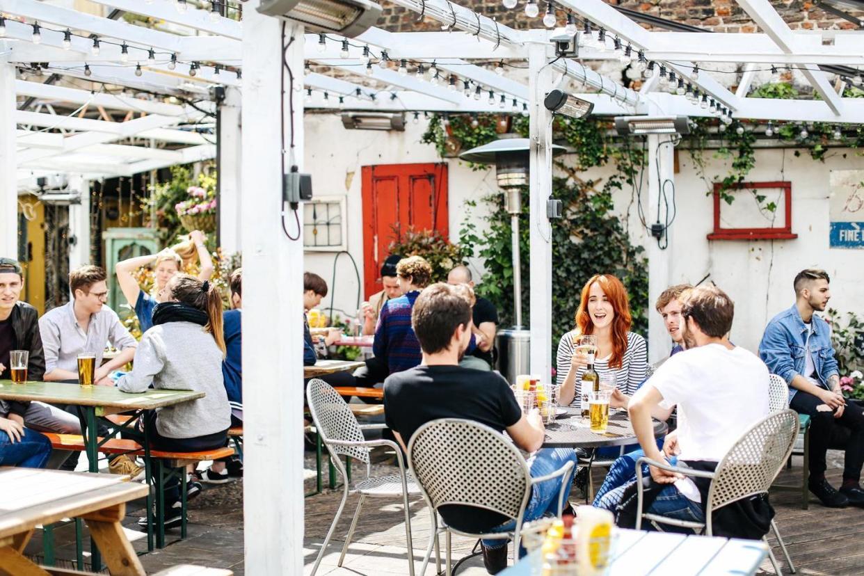 The best pubs in Shoreditch: The beer garden at the Crown and Shuttle