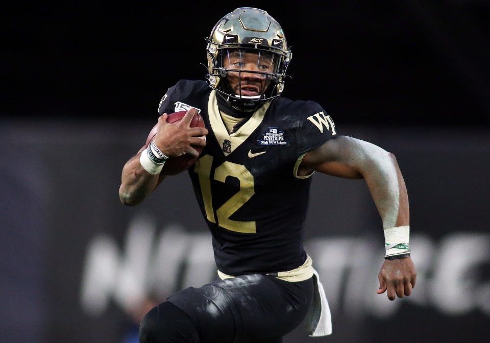 Former Wake Forest QB Jamie Newman transferred to Georgia for the 2020 season. (Photo by Daniel Kucin Jr./Icon Sportswire via Getty Images)