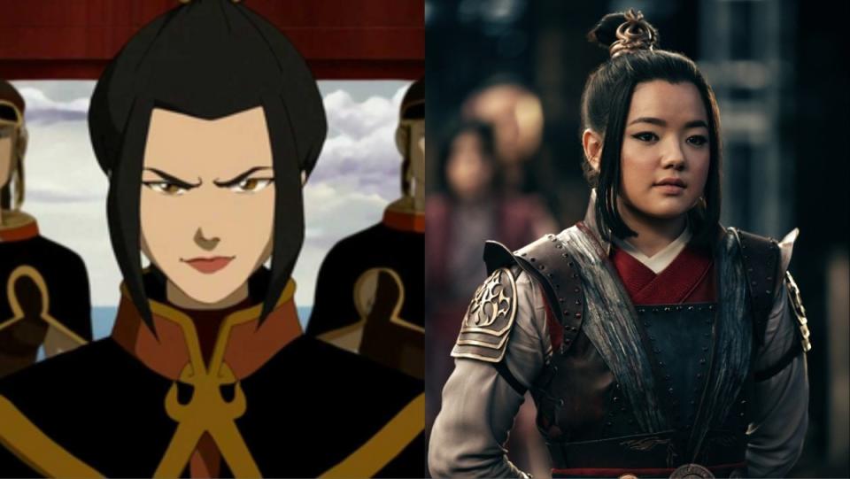 Avatar The Last Airbender main character in cartoon and Netflix live action Azula