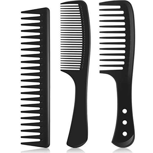 10) Patelai Wide Tooth Detangling Hair Comb, Set of 3