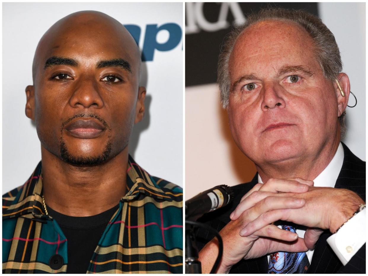 Charlamagne tha God and Rush Limbaugh clashed on 'The Breakfast Club': Getty Images / Rex Features