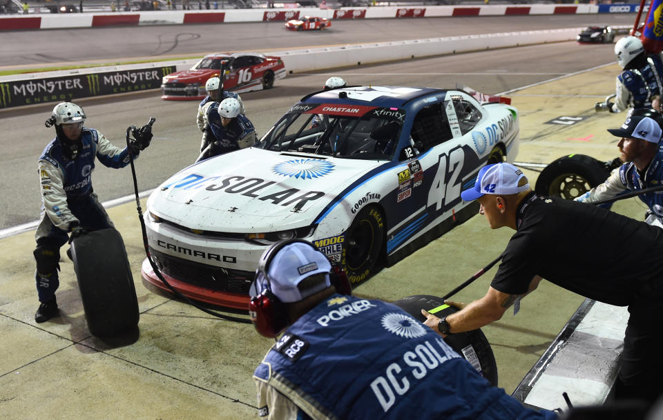 You will not see this car in the Xfinity Series in 2019. You won’t see the No. 16 car in the background of this picture in 2019 either. (Getty Images)