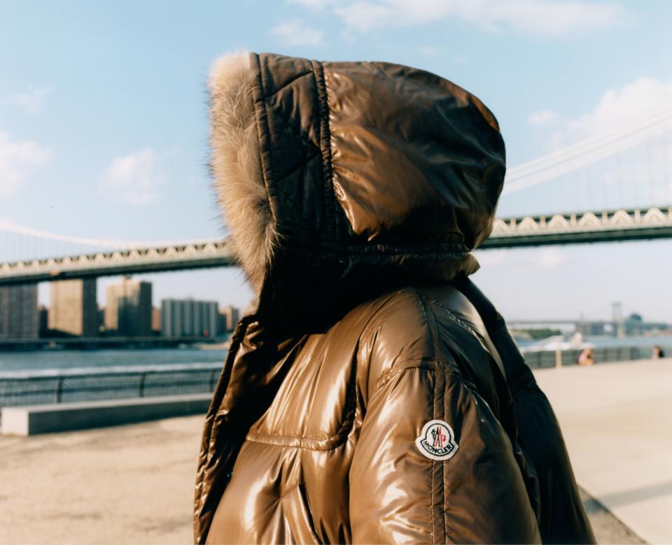Riverside winds don’t get to Arpana Rayamajhi when she’s in her hooded <a rel="nofollow noopener" href="https://weallwear.moncler.com/" target="_blank" data-ylk="slk:Moncler Escallonia coat;elm:context_link;itc:0;sec:content-canvas" class="link ">Moncler Escallonia coat</a>, $2,300.